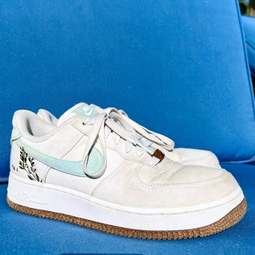 Nike Air Force 1 “Fig. 1 Indigo” Canvas Sneakers CZ0269-100 - Picture 2 of 13